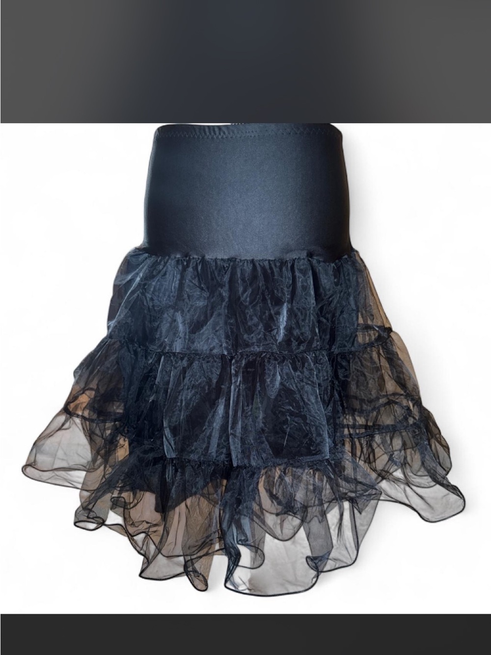 Black Tiered Tulle Mini Skirt - Women's Skirt